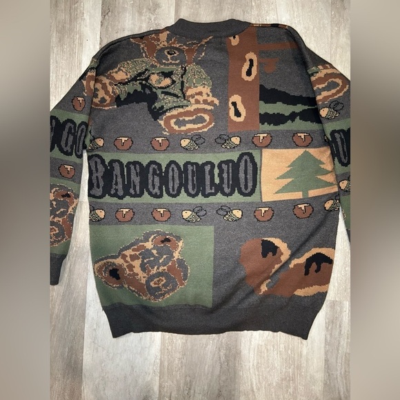 Men's Bangouluo Multicolor Sweater Sz M - Picture 2 of 3